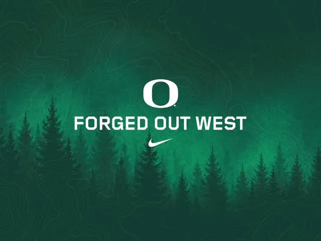 Oregon Football &ldquo;Forged Out West&rdquo; graphic